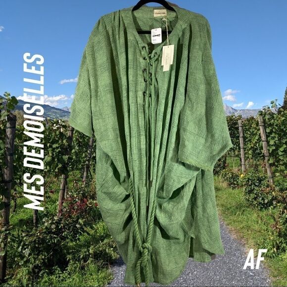 FREE PEOPLE BY MES DEMOISELLES KOLLINA DRESS IN AQUA NEW NWT - Picture 3 of 10